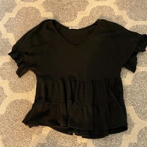 Altar’d State XS Black Flowy Short Sleeve